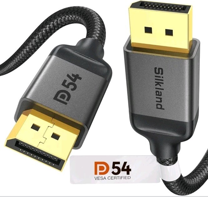 Silkland 54Gbps Displayport Cable 2.1 [VESA Certified], DP 2.1 Cable [16K@30Hz,