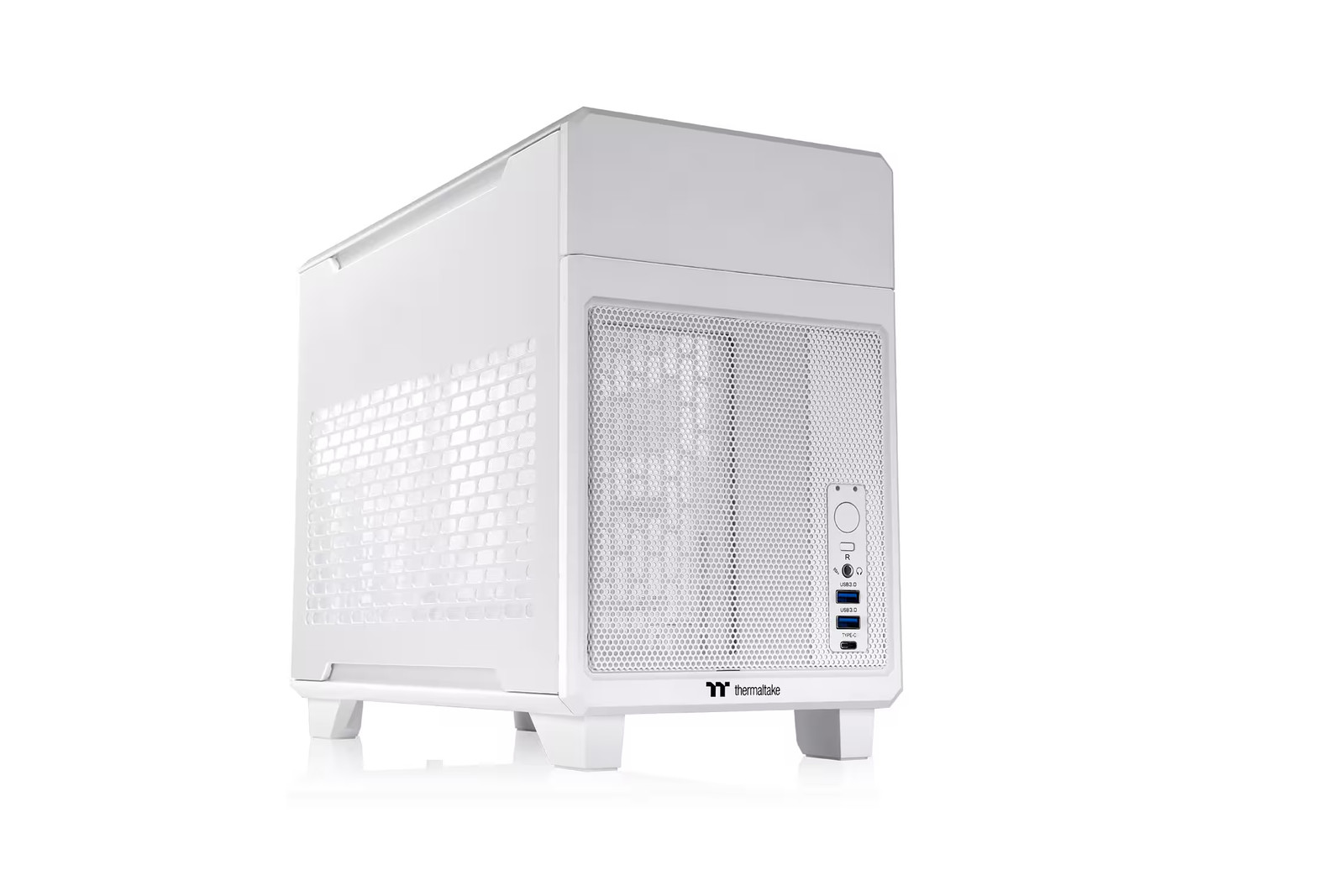 Thermaltake - TR100 SFF mITX Mini Tower PC Case with PCIe 4.0 Riser Cable Inc...