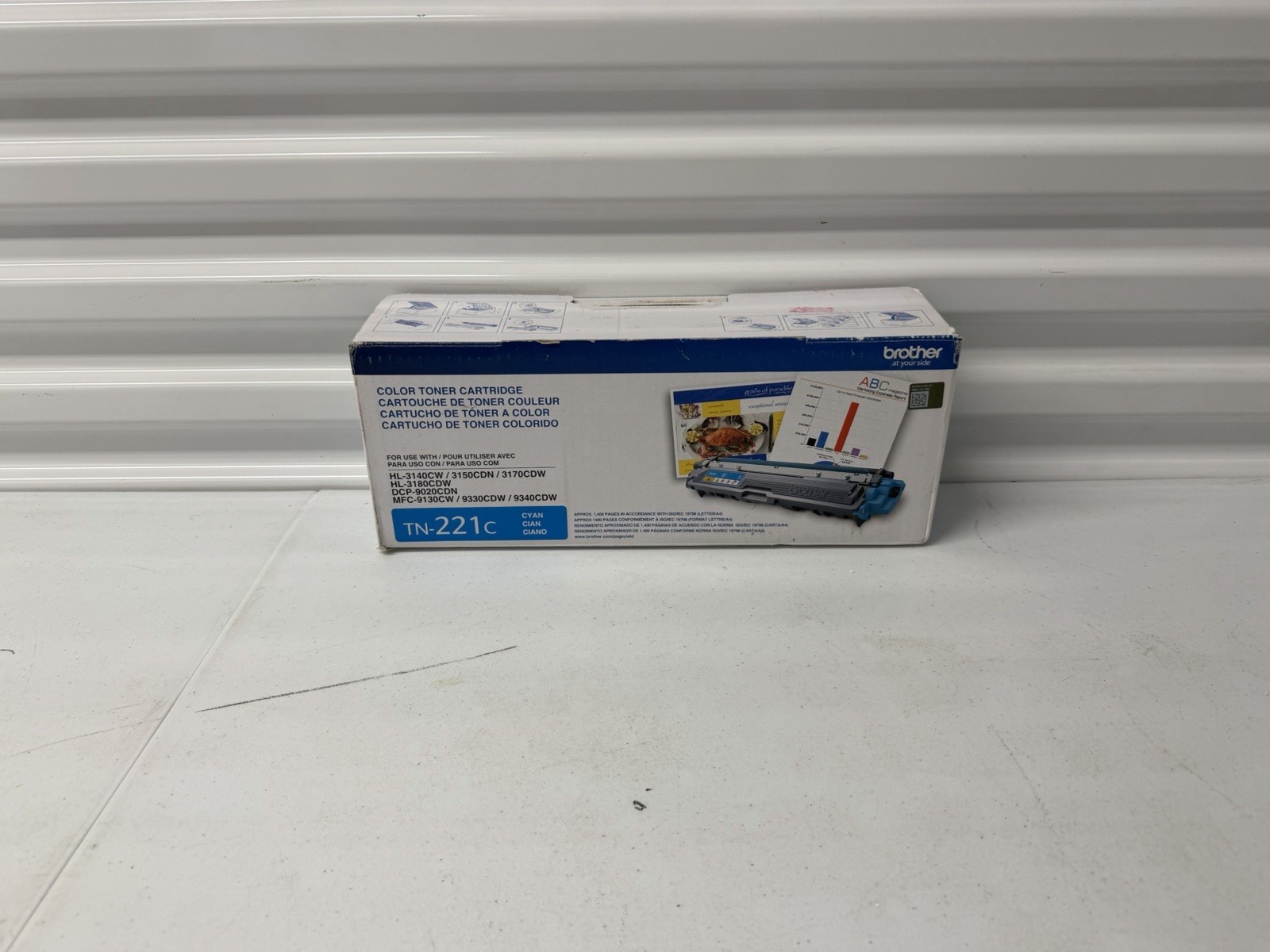 Brother TN221C Cyan Toner Cartridge Genuine for HL3140 DCP-9020 NO RETAIL BOX