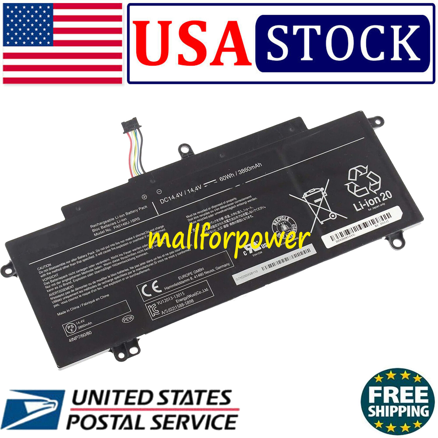 PA5149U-1BRS PA5149U Battery For Toshiba Tecra Z50-A-11H 4INP7/60/80 