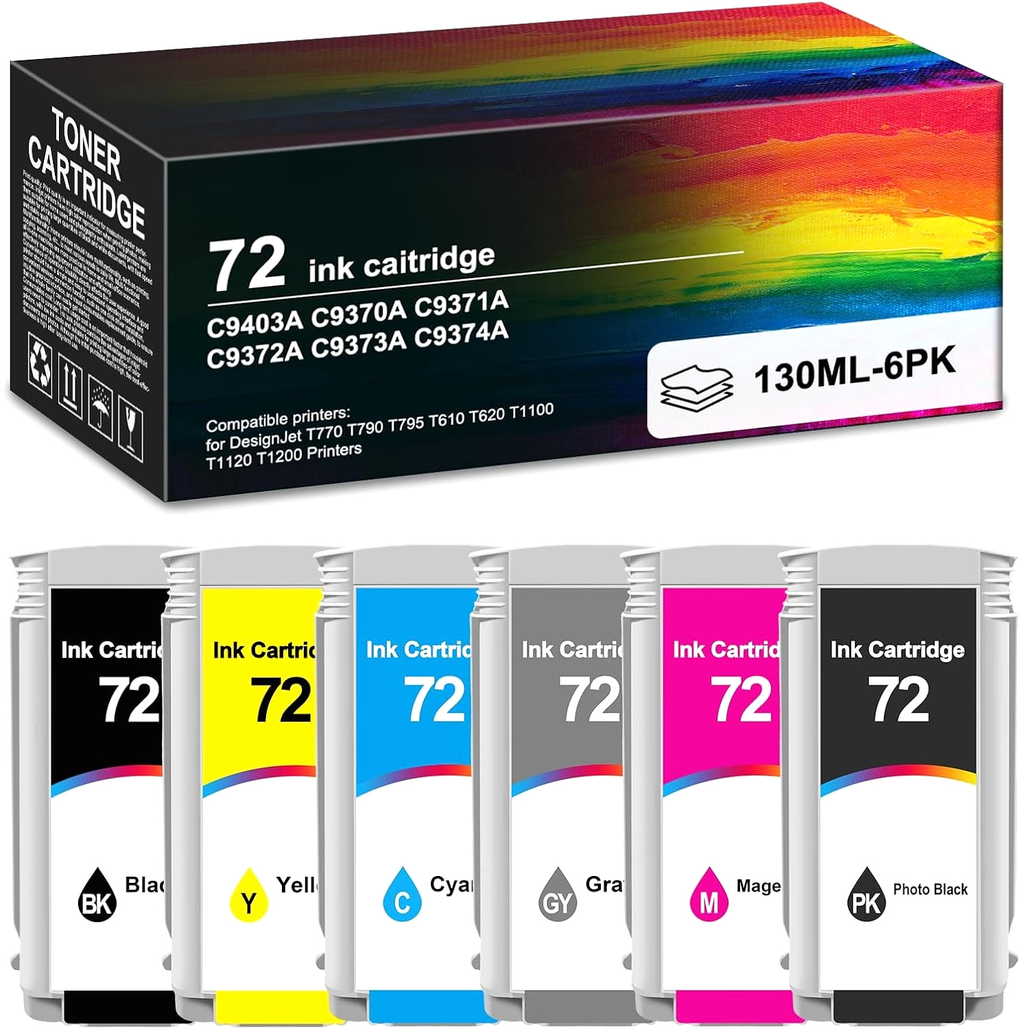 Ink Cartridge for HP DesignJet T795 T790 T1300 T2300 T1200 T1110 T1120 T610 T770