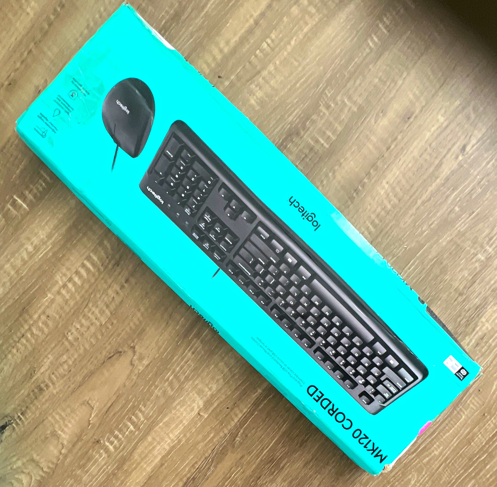 Logitech MK120 Wired USB Keyboard & Mouse Combo 920-002565 Black PC Windows