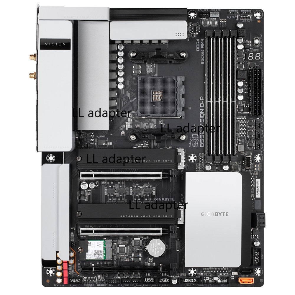 Fit  GIGABYTE B550 VISION D-P HDMI AMD AM4 128GB Motherboard 100% Test 100%