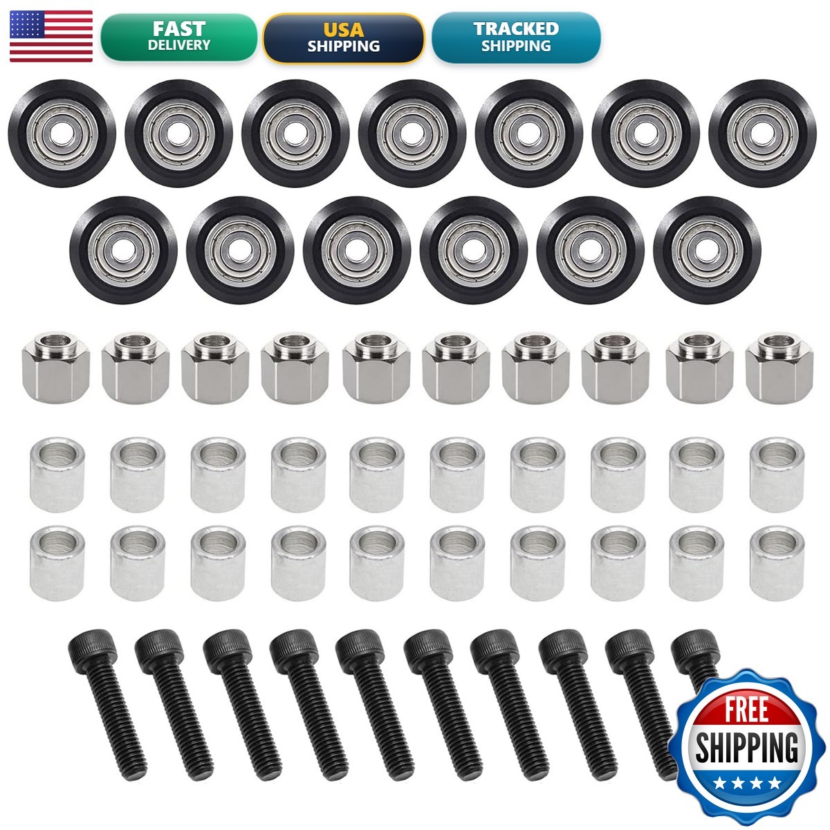 SIMAX3D pom004 53 PCS 3D Printer Wheel POM Pulley Kit for Roller Replacement