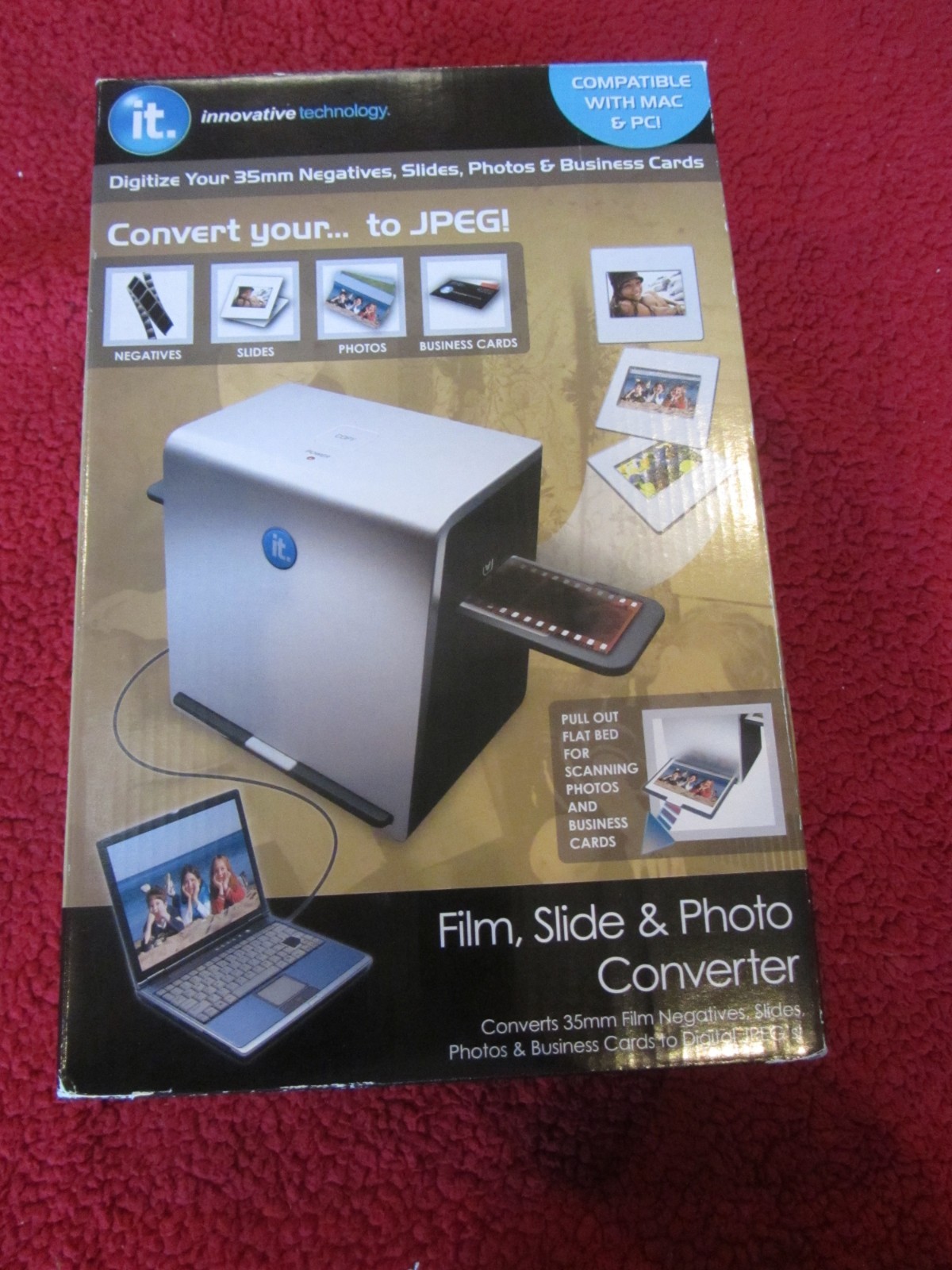 IT Innovative Technology Film Slide Photo Converter scanner New In Box ITNS-500