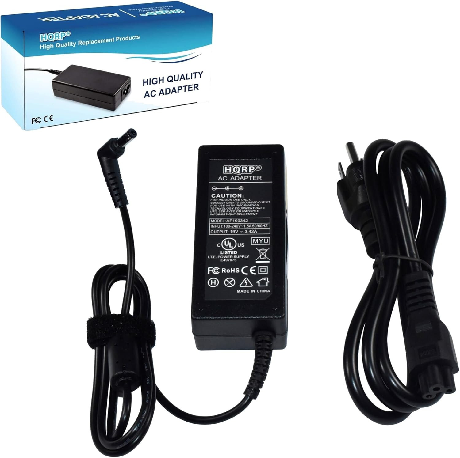 HQRP AC Power Adapter for Intel NUC Board Kit Series, 82-231-019391 Replacement