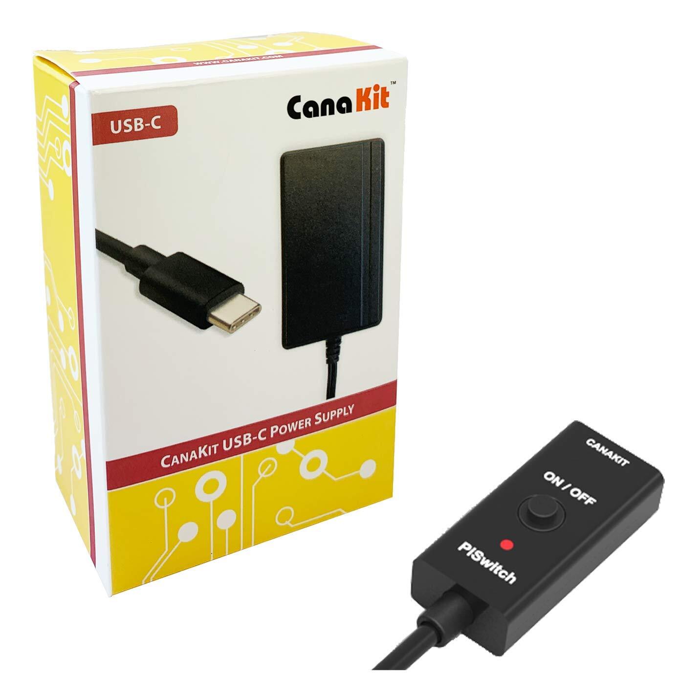 3.5A Raspberry Pi 4 Power Supply with PiSwitch (USB-C)