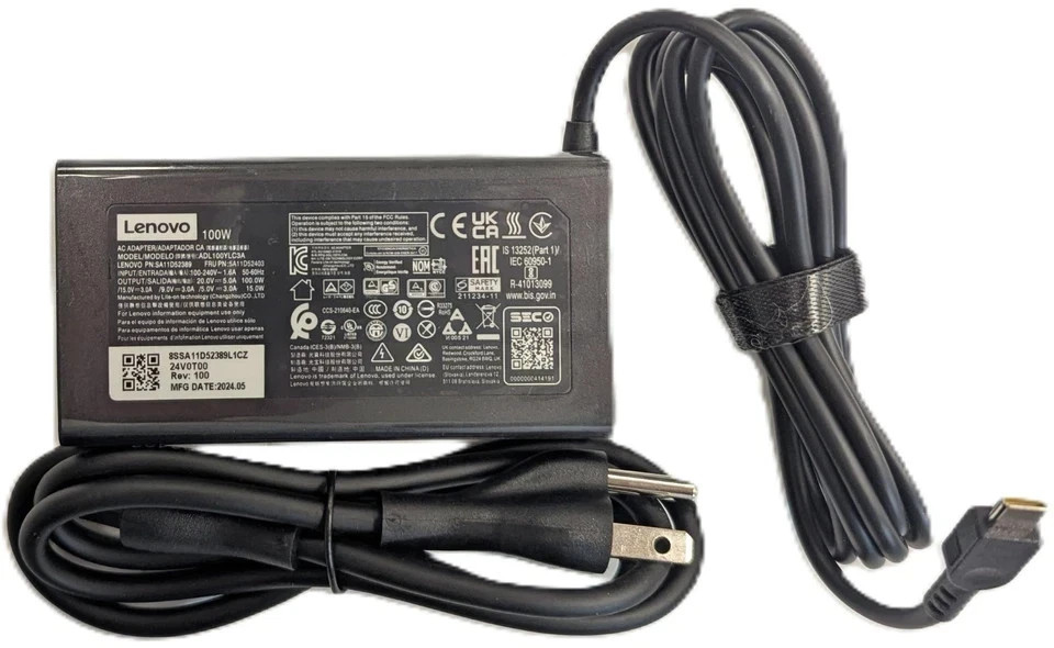 Genuine 100W USB C AC Charger for Lenovo IdeaPad 5 Pro 16 ADL100YLC3A GX21J75543