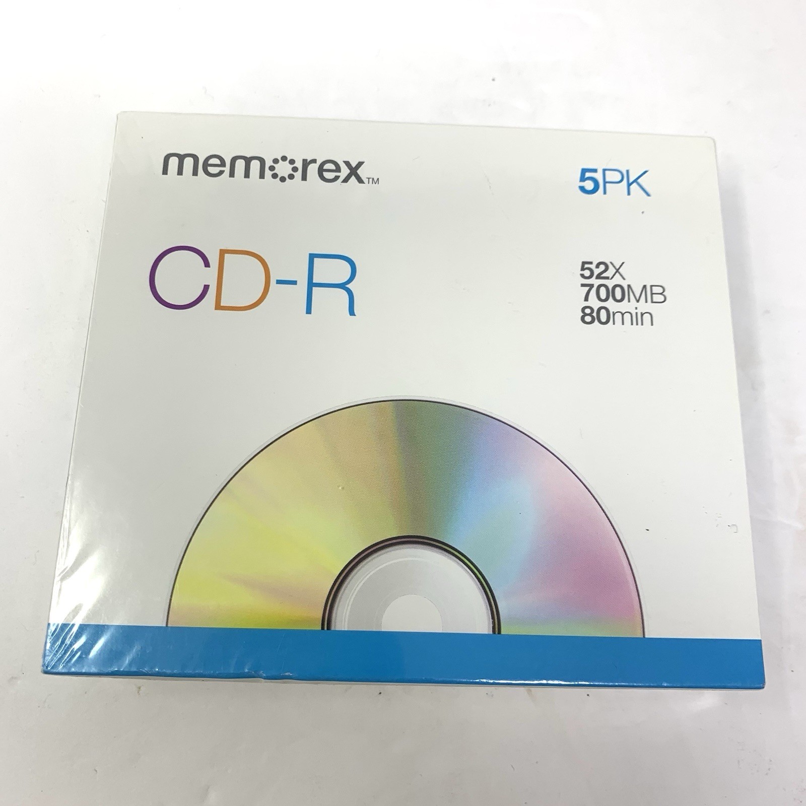 Memorex 5Pk CD-R 52x 700MB 80 Minutes New Sealed Box 