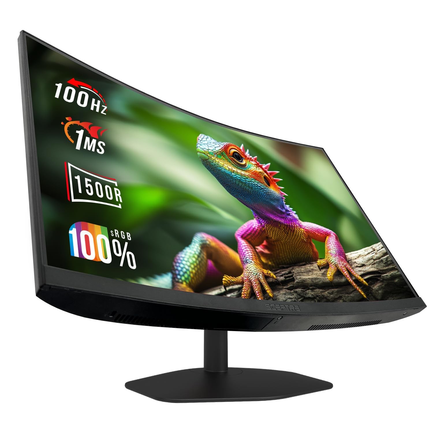 New Sceptre Curved 27-inch Gaming Monitor 1500R 100Hz HDMI 27, Machine Black