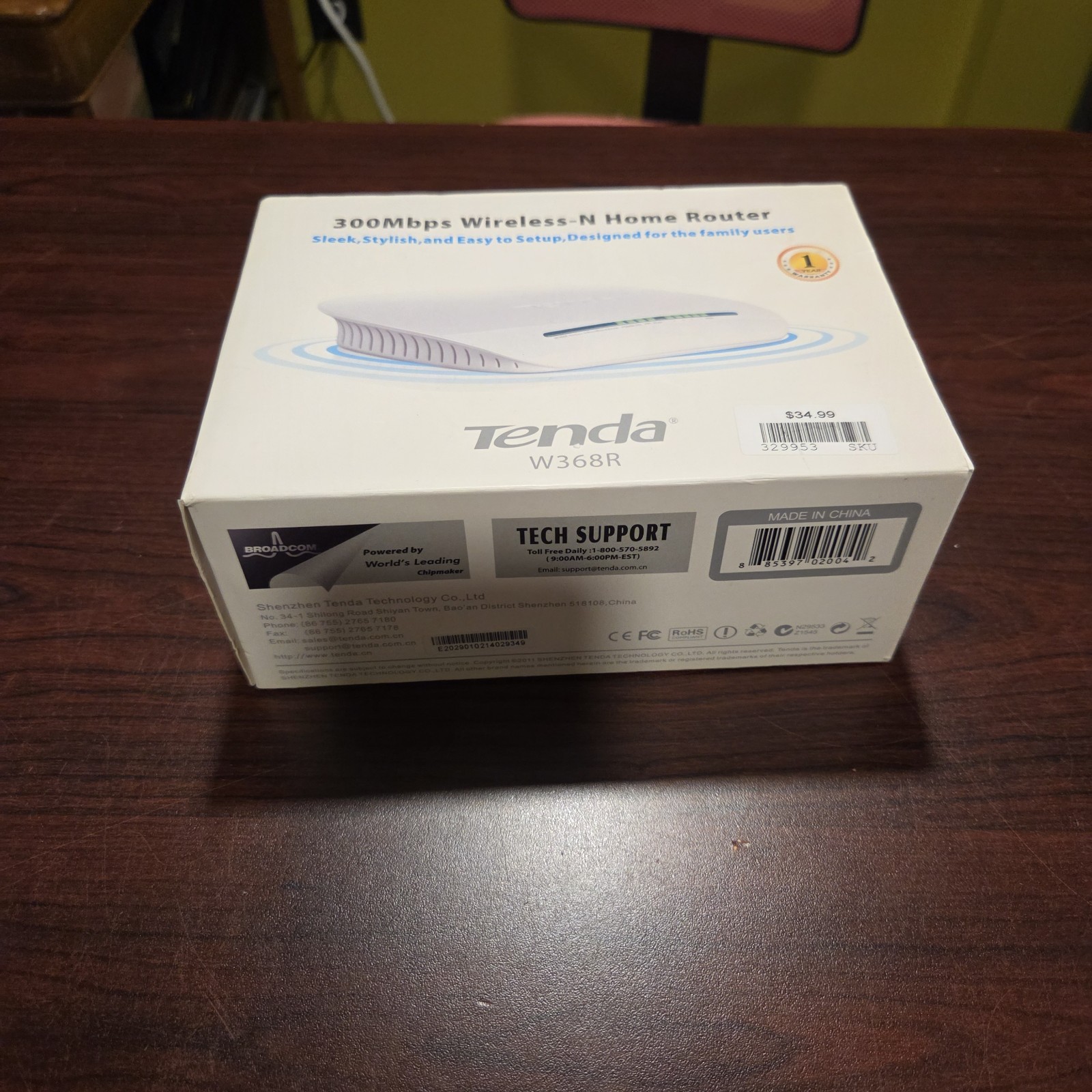 New Tenda W368r 300 Mbps Wireless- N Home Router