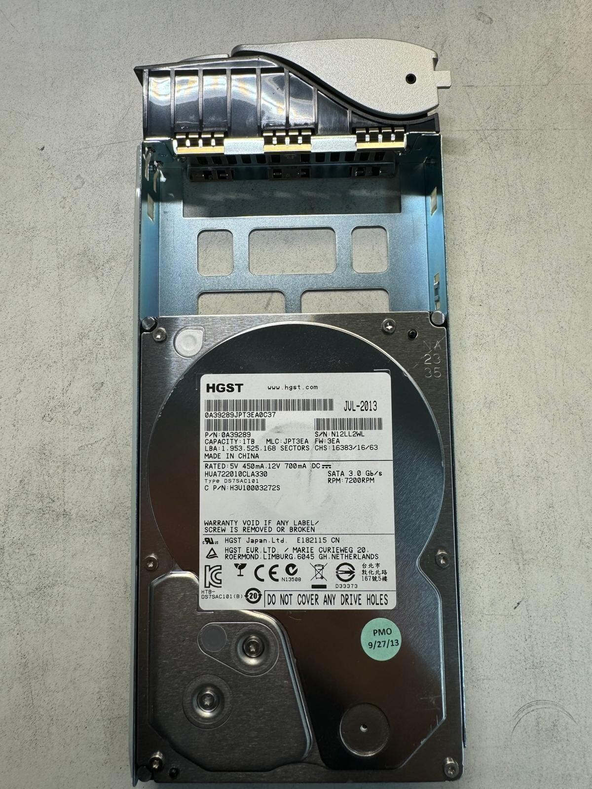 HGST 0A39289 HUA722010CLA330 H3U10003272S 1TB 7.2K Cache 32MB 3GB/S SATA 3.5"
