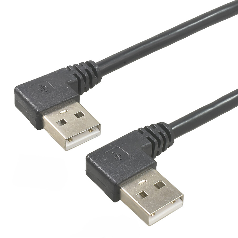 USB Cable Male To Male 2.0 Lead A to A Plug to Plug 0.3m 0.5m 1.0m Right Angle