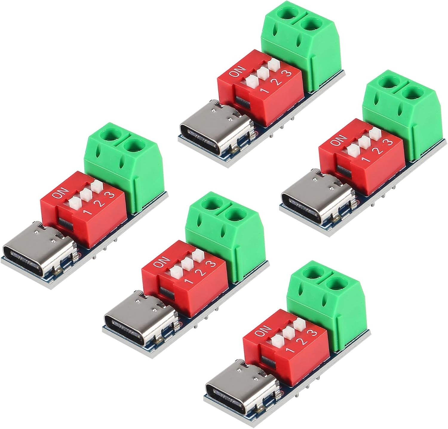 5-Piece USB Type-C PD Trigger Board - Versatile High-Speed Charger Modules