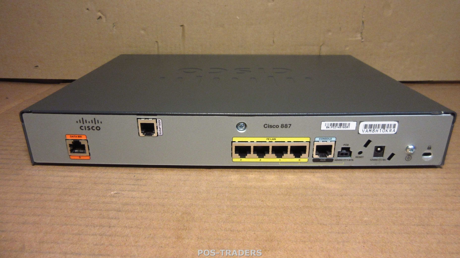 Cisco C887-K9 V01 Annex A router w/ VDSL2/ADSL2+ over POTS 802.11n - EXCL PSU