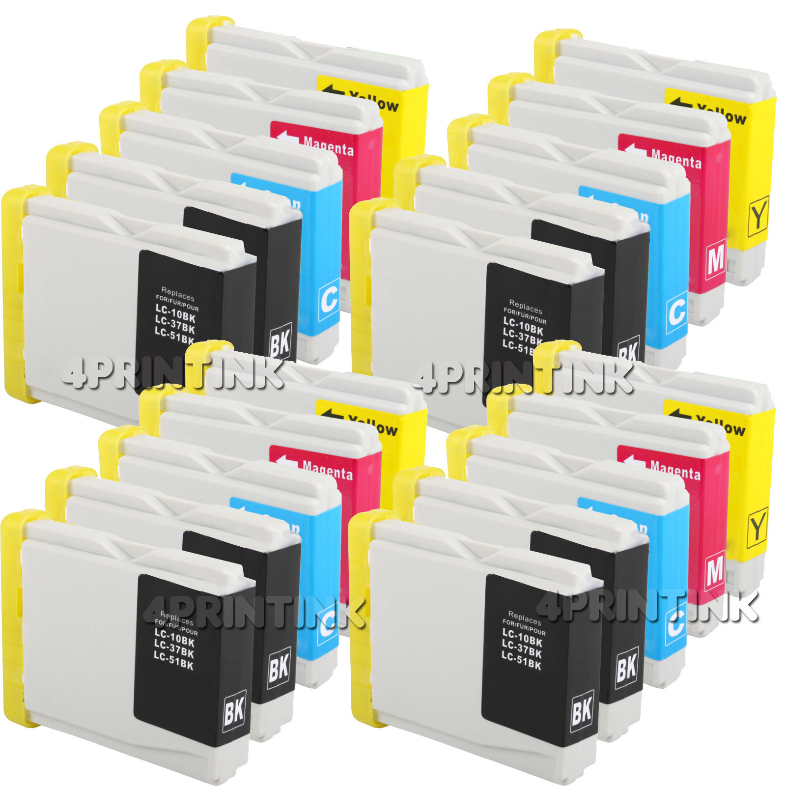 20 Pack LC51 LC-51 Ink for Bro. 230C MFC-240c MFC-885c MFC-465cn MFC-5860CN