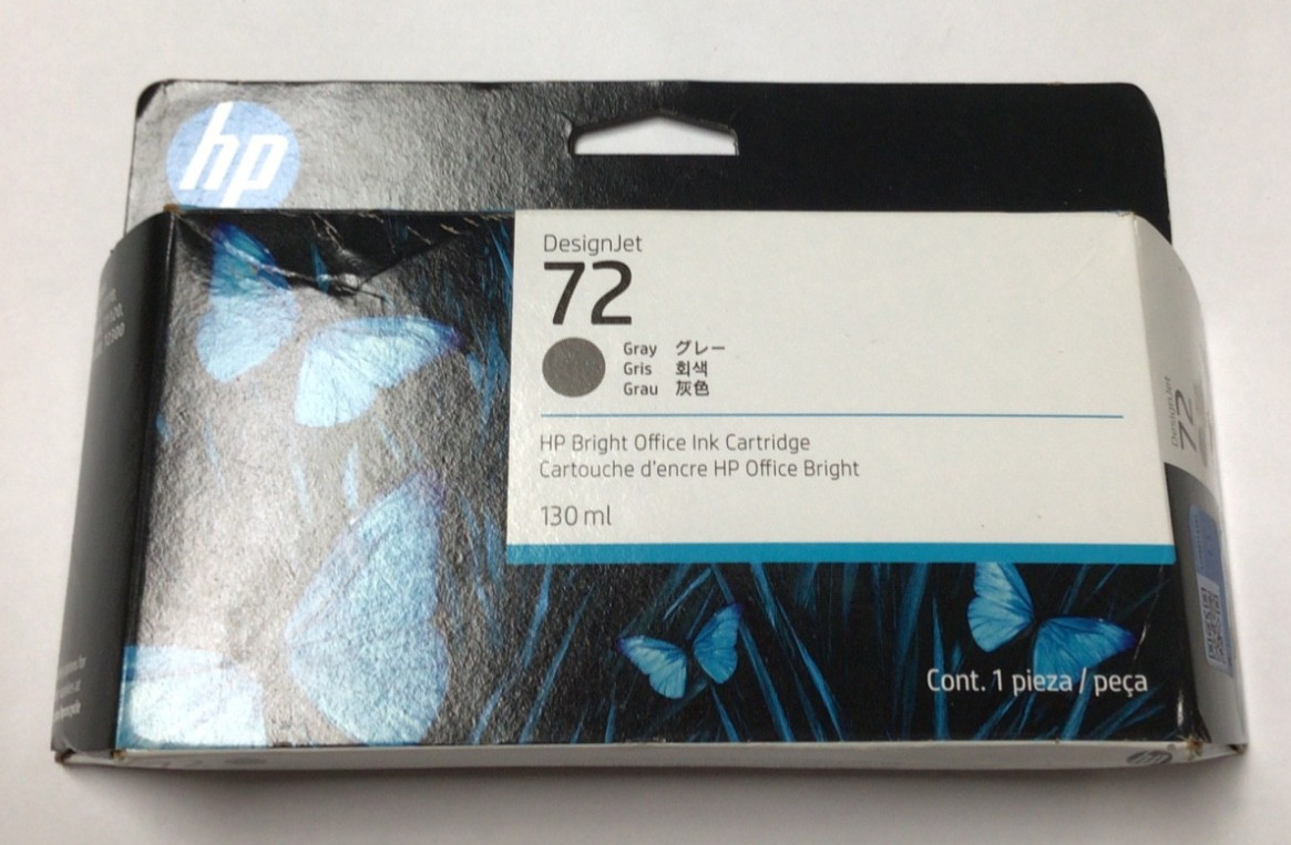 Genuine HP 72 DesignJet Gray Ink 11-2026 C9374A Design Jet T610 T770