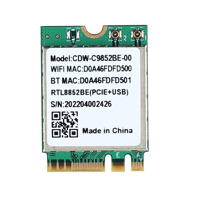 50PCS RTL8852BE Wi-Fi 6 Card M.2 AX1800 2.4/5GHz Wireless BT5.2 for PC Windows