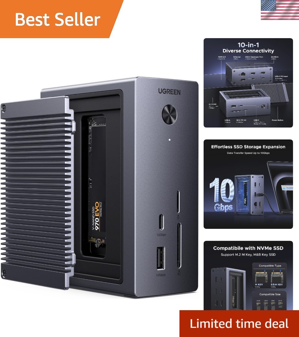 Revodok NVMe 10-in-1 Docking Station 4K@60Hz HDMI