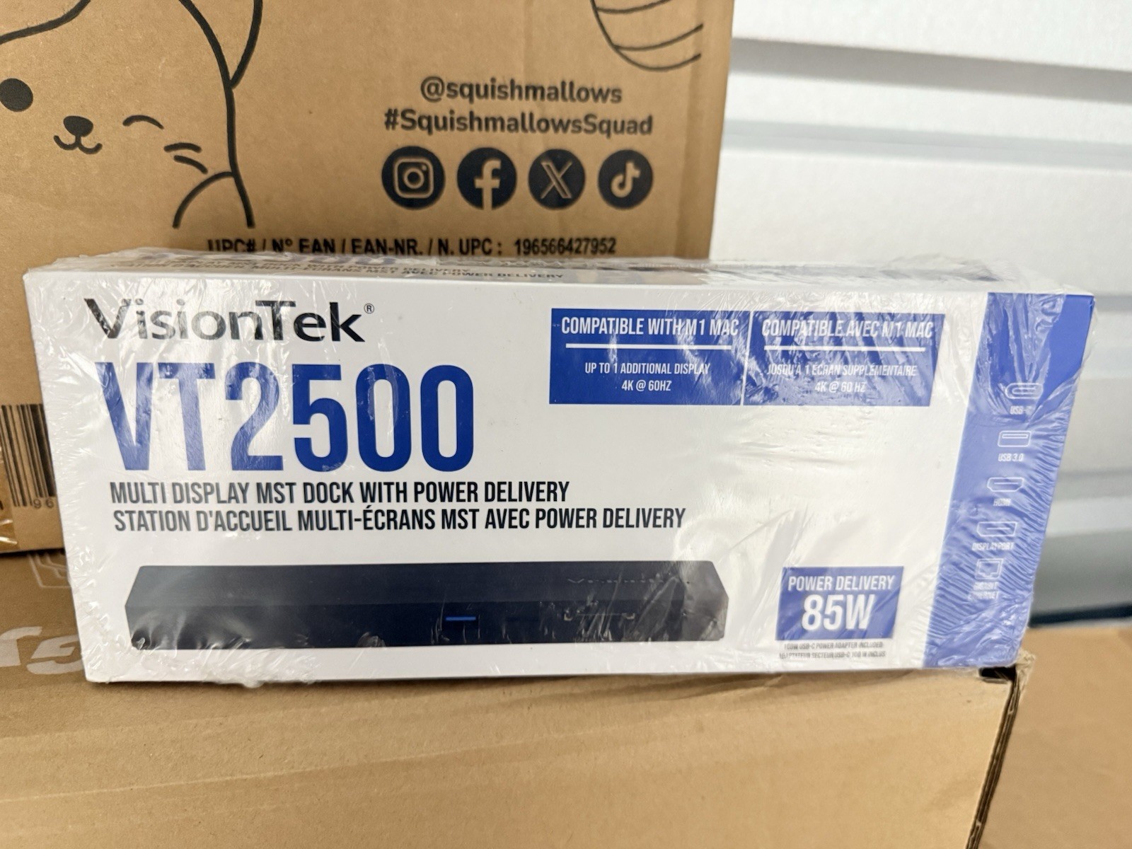 VisionTek VT2500 USB-C Docking Station HDMI USB 3.0 GbE 85W Power Delivery