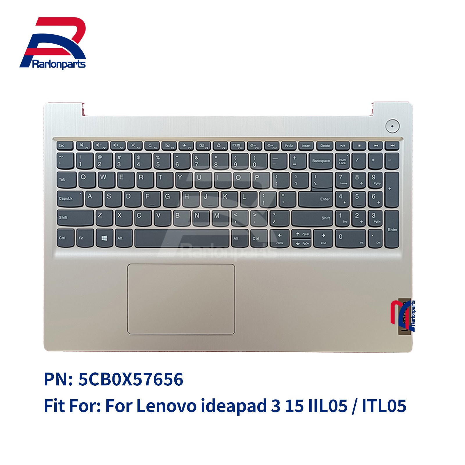For Lenovo IdeaPad 3-15IIL05 3-15ITL05 Palmrest Keyboard Touchpad 5CB0X57656 US