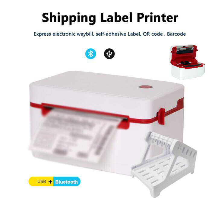 Utility High Speed Shipping Label Printer Barcode USB Bluetooth Direct Thermal
