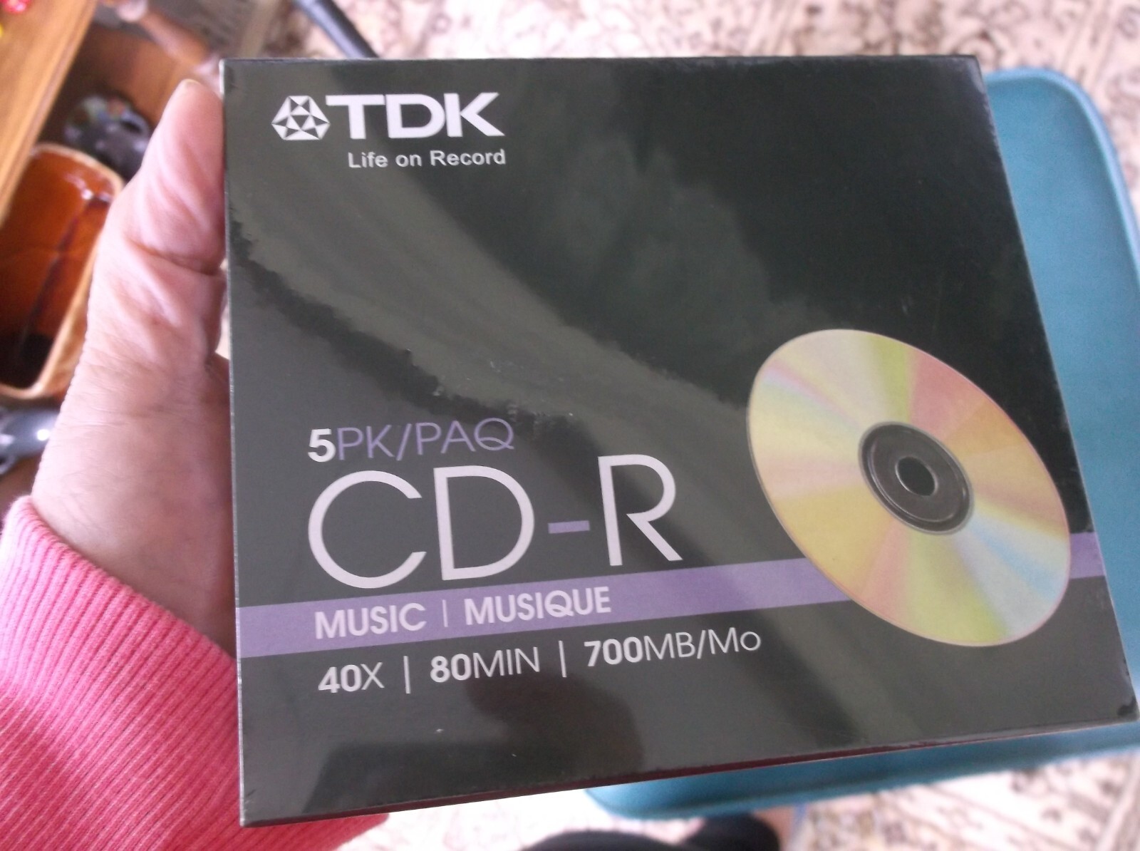 TDK CD-R 5 pack 80 Minute 700MB Sealed Recordable Disks