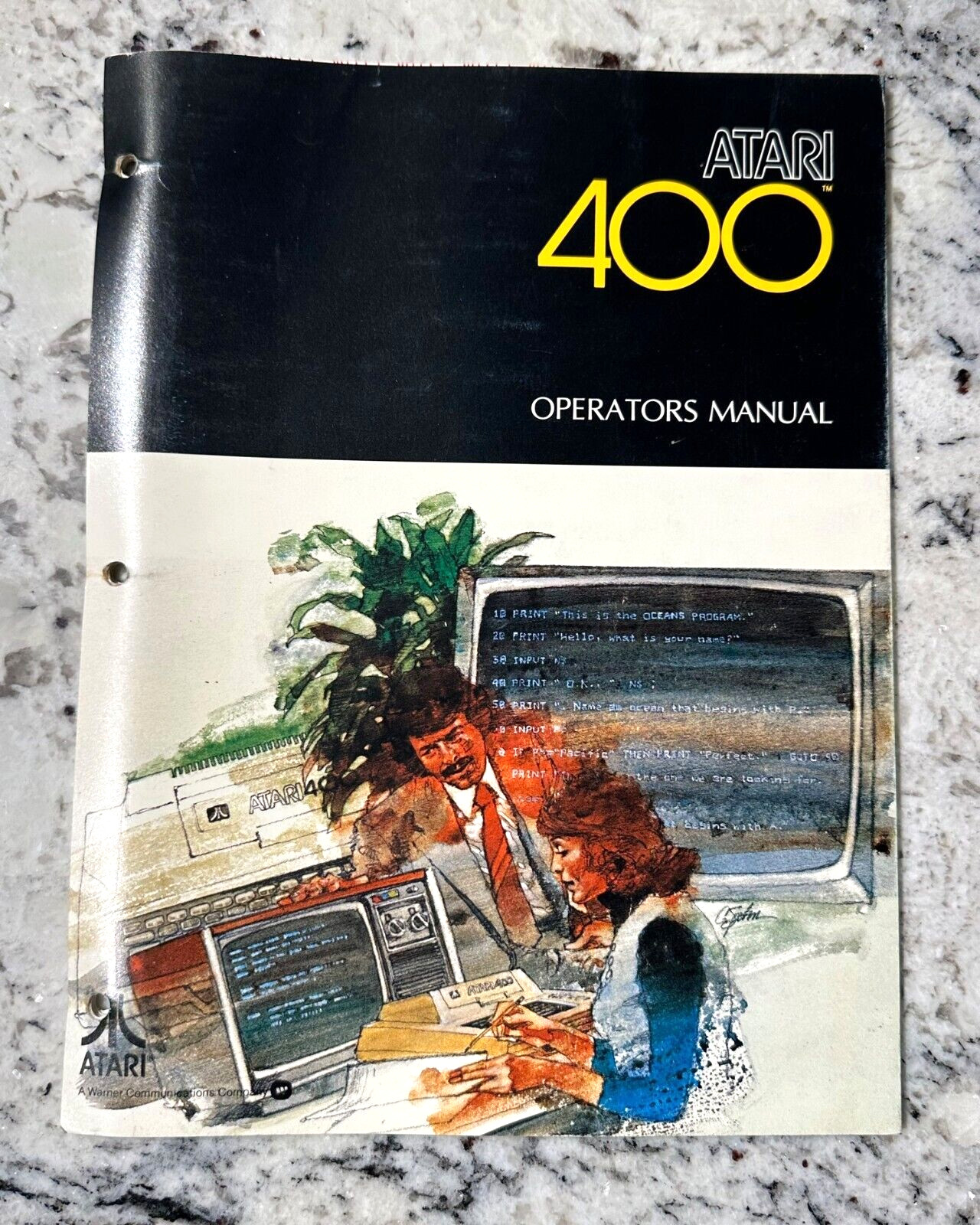 ATARI 400 Vintage Computer Operating Manual OEM Genuine 3 Ring Binder User Guide