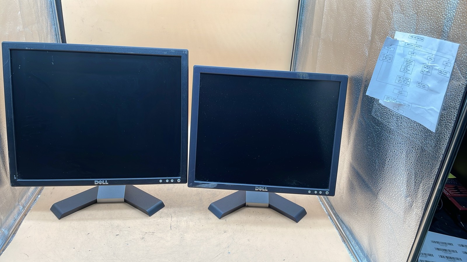 Dell E198FPf 19" & E176FPf 17" LCD Monitor Bundle Desktop Display Lot of 2