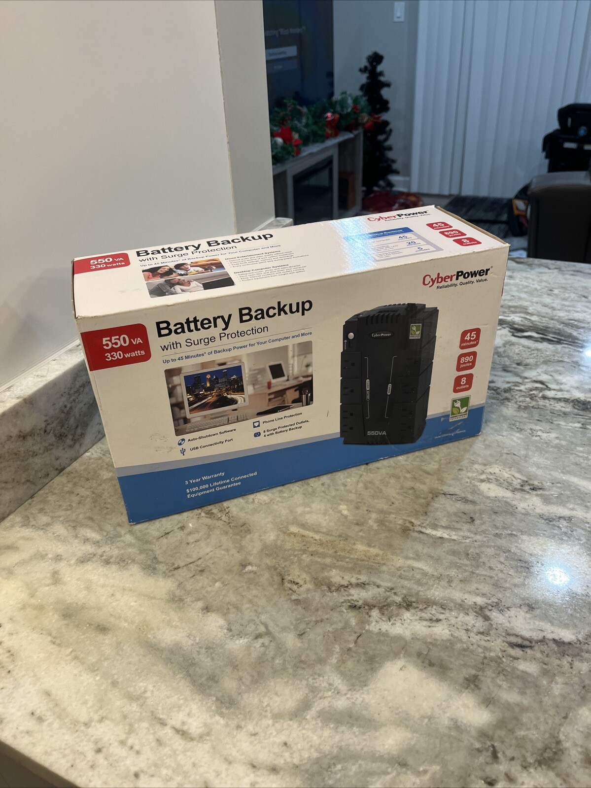 NEW CyberPower Standby Series CP550SLG 550 VA 330 Watts 8 Outlets UPS