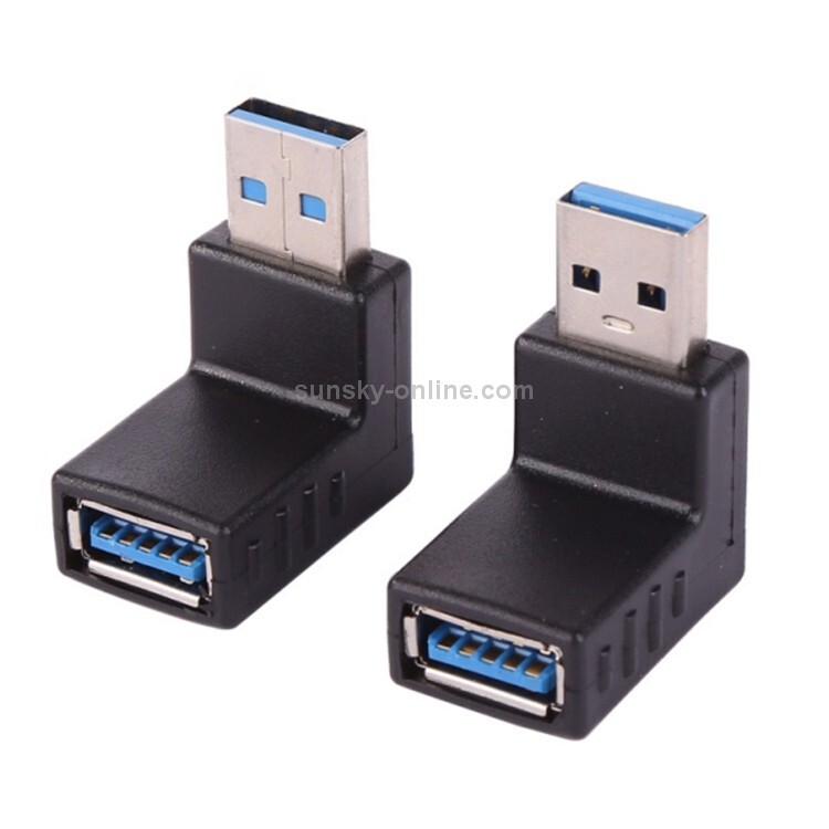 Adaptador convertidor de conector de cable de extensión de enchufe de ángulo