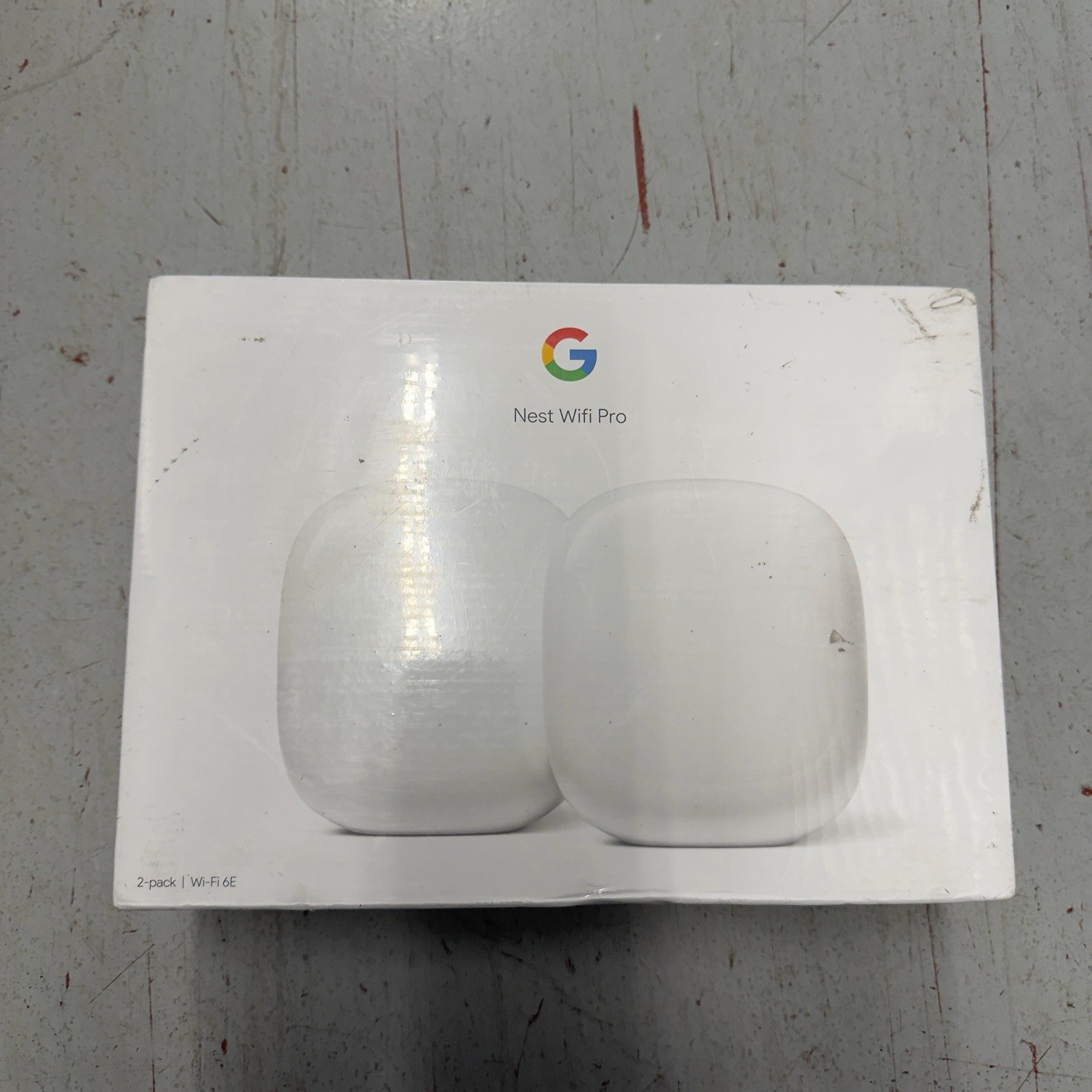 Google Nest Wifi Pro Wi-Fi 6E AXE5400 Mesh Router 2-Pack Snow GA03689-US NEW
