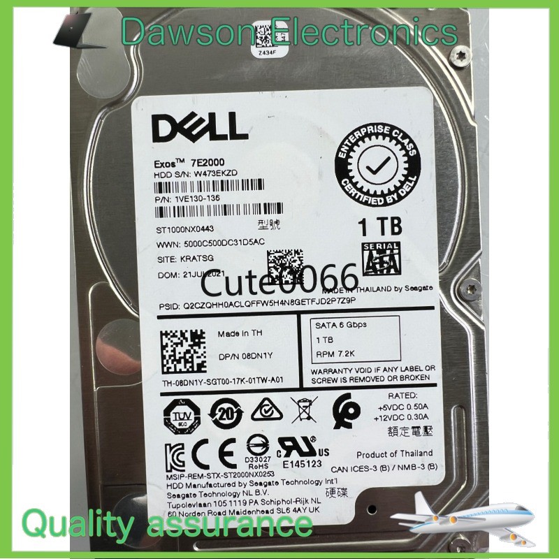 Dell Exos 7E2000 1TB SAS 1VE130-136 ST1000NX0443 (BRAND NEW)
