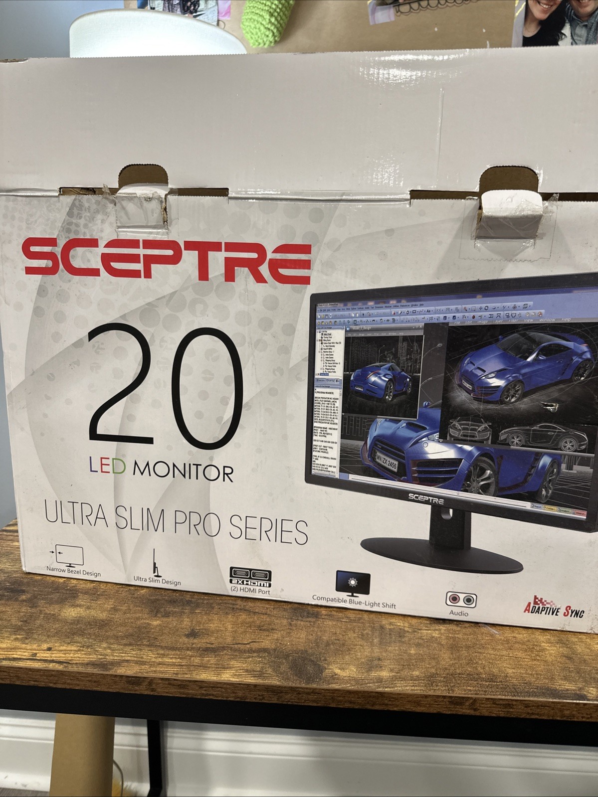 Sceptre E205W-16003R 20 inch Widescreen LED Monitor with Built in Speakers