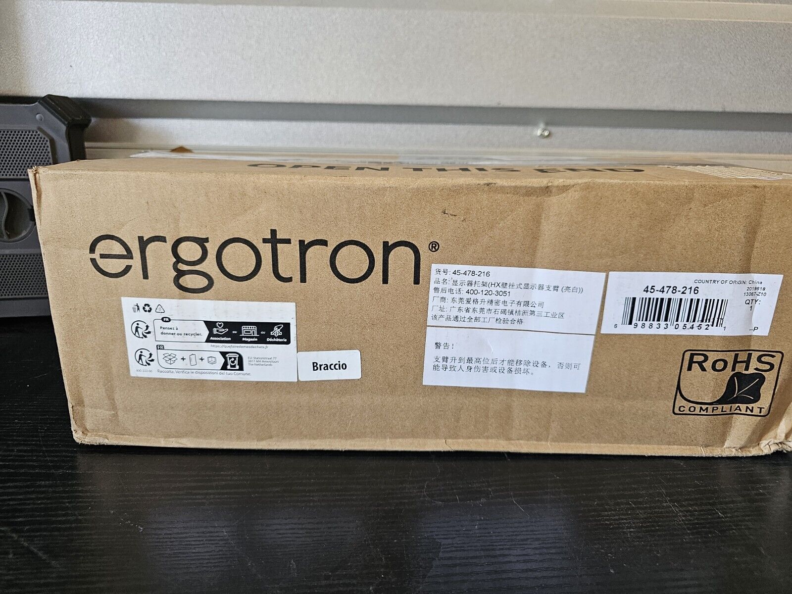 Ergotron – HX Single Ultrawide Monitor Arm, VESA Wall Mount – for Monitors Up to
