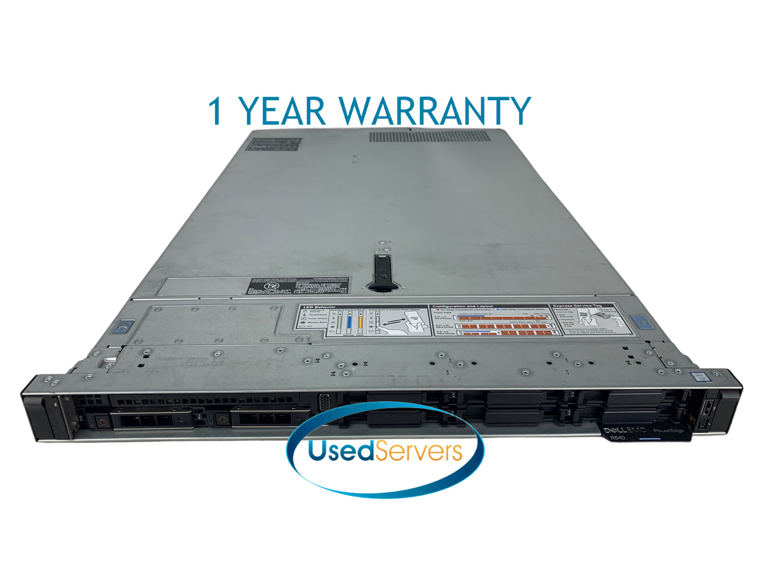 Dell Poweredge R640 2x Gold 6132 2.6GHZ=28Cores NO RAM 2x HD TRAY H730P