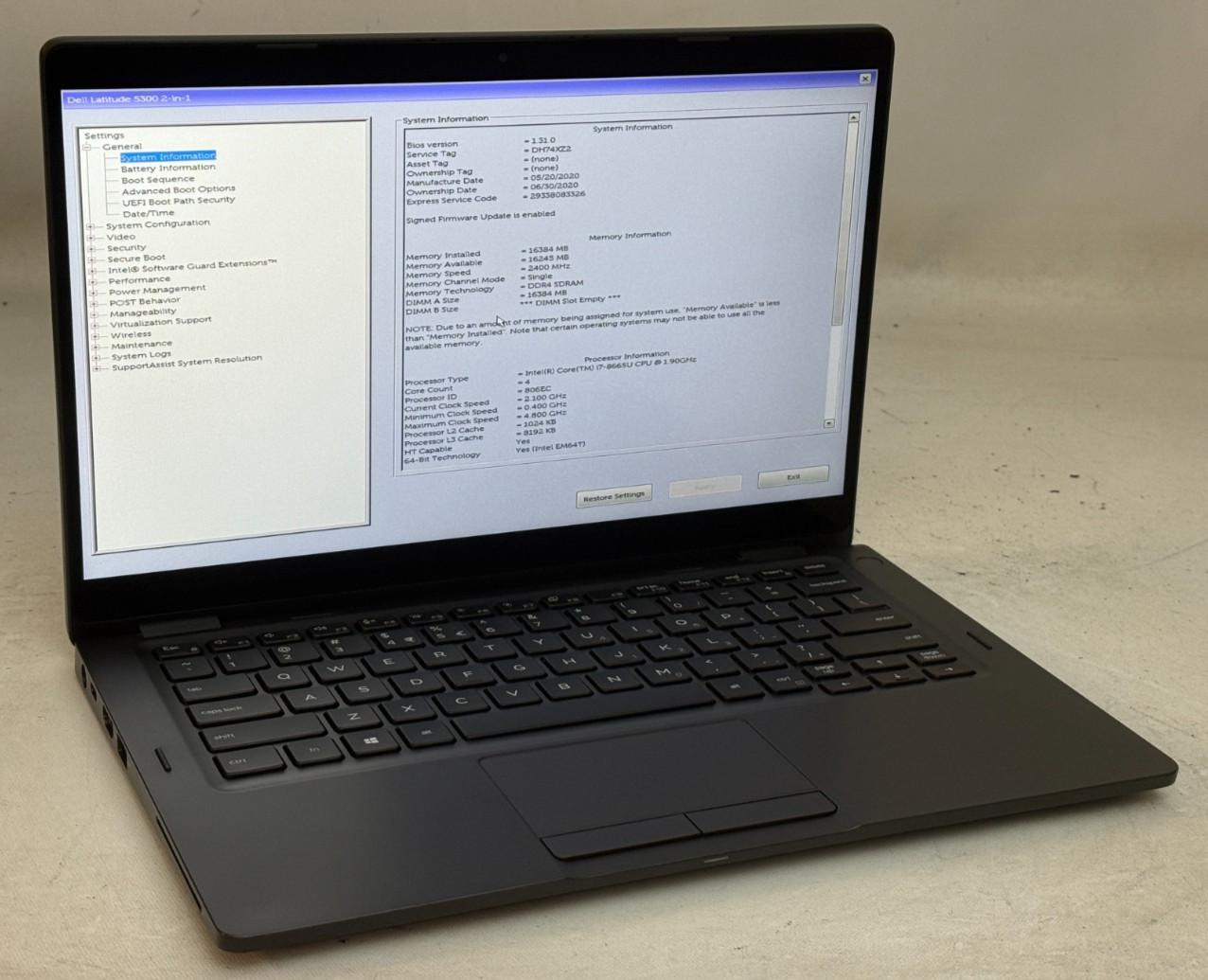 Dell Latitude 5300 2in1 13.3" (i7-8665u - 16GB RAM - 512GB SSD - Win11Home)