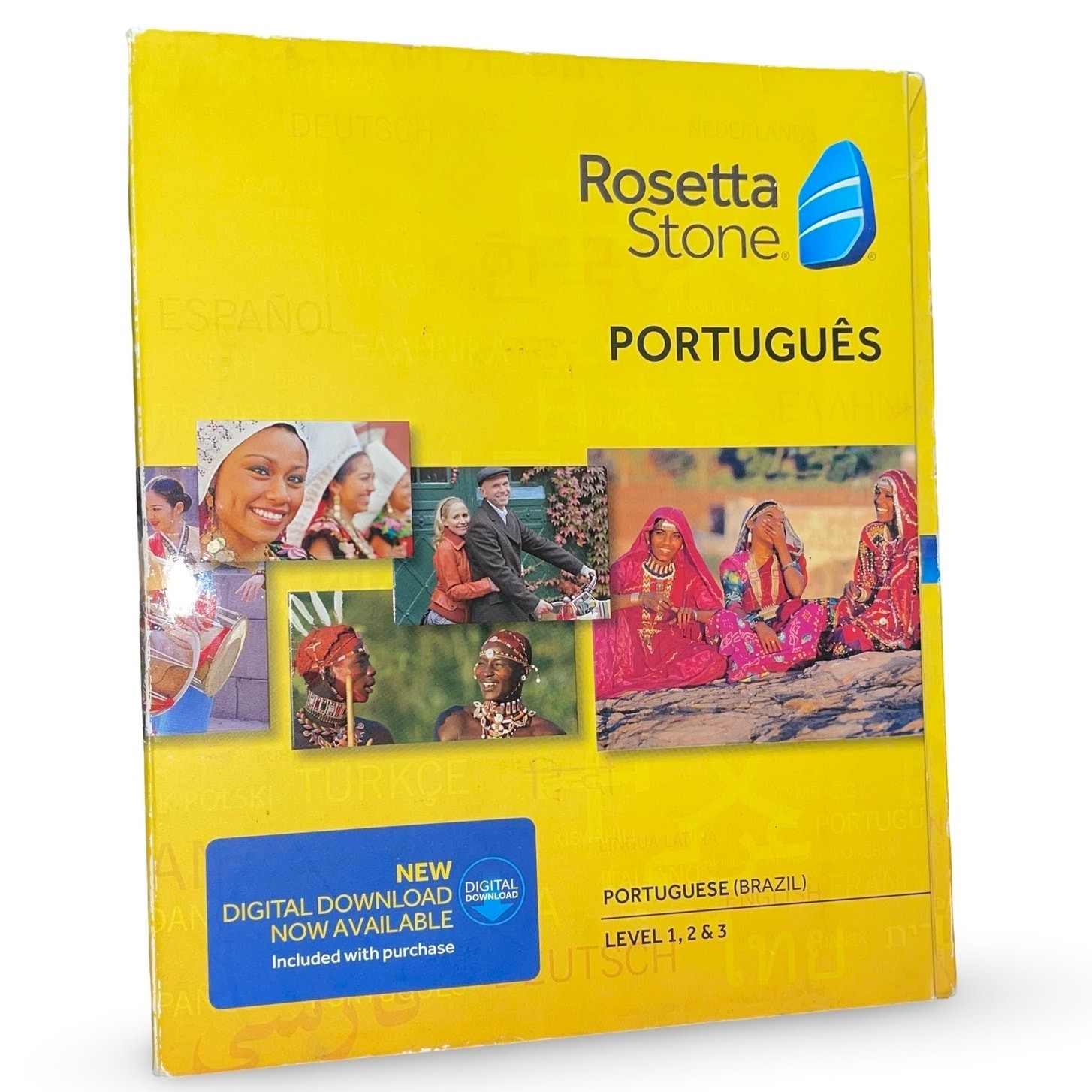Rosetta Stone Portuguese Level 1-3 Software PC Mac Headset Microphone No Code