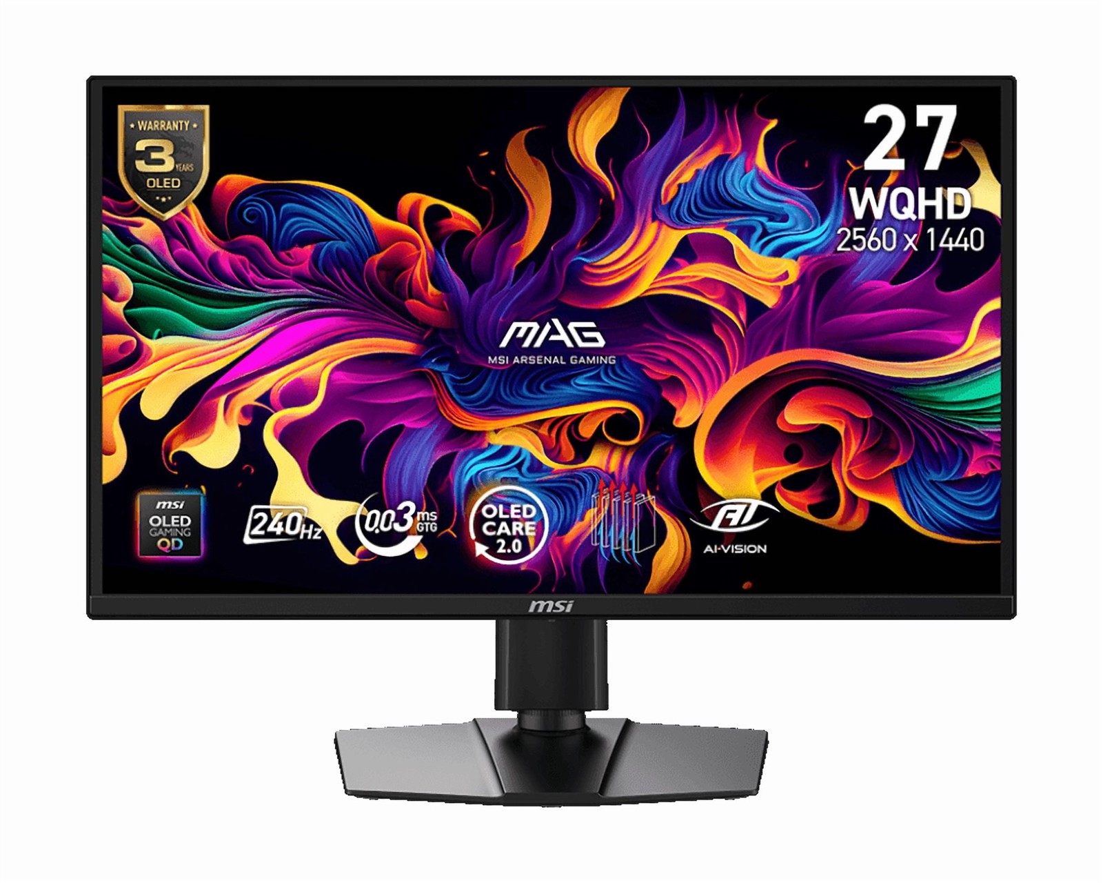 MSI MAG272QPQDOLEDX24 27" WQHD Gaming OLED Monitor 240Hz