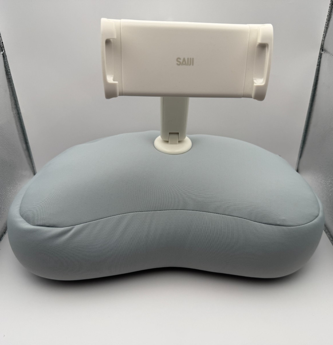 Phone Tablet Kindle Pillow Holder Stand Bed Lap 360 Adjustable Microbead Gray
