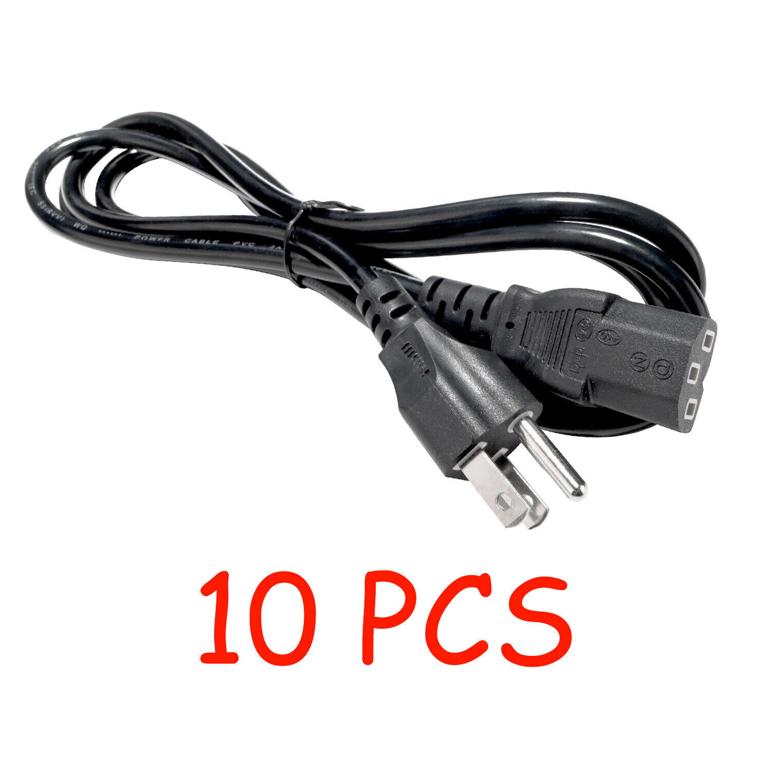Lot of 10-100 Pcs  Computer PC Power Cord 4Ft