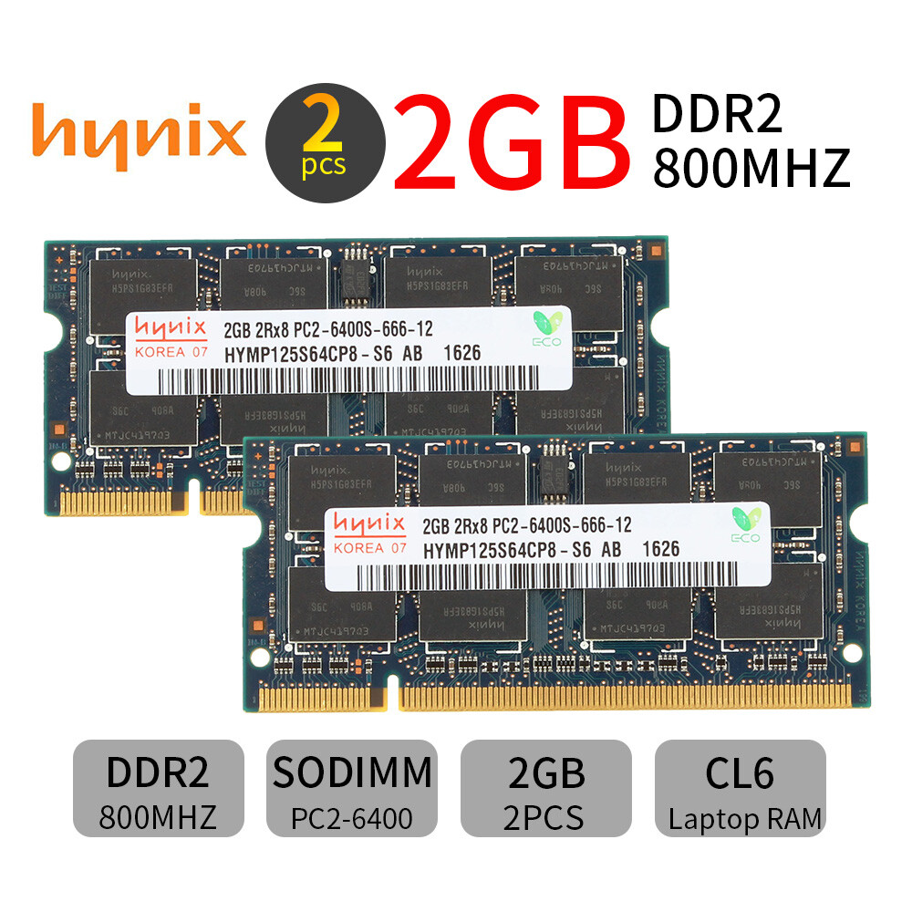 Original Hynix 16GB 8GB 4GB 2G PC2-6400S DDR2 800Mhz 200Pin Laptop Memory LOT BL