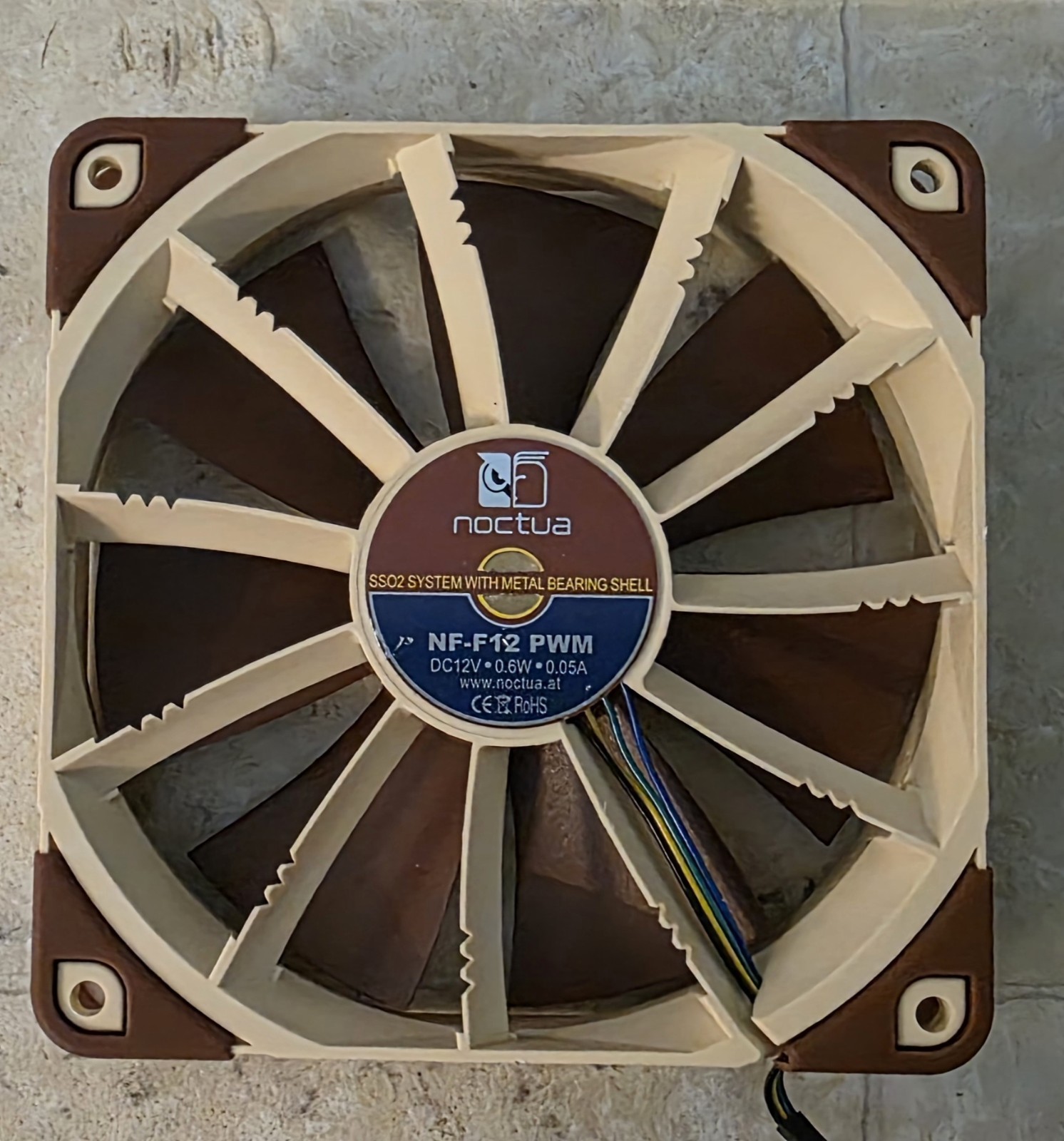 Noctua NF-F12 PWM 120mm Cooling Fan - Brown NFF12PWM