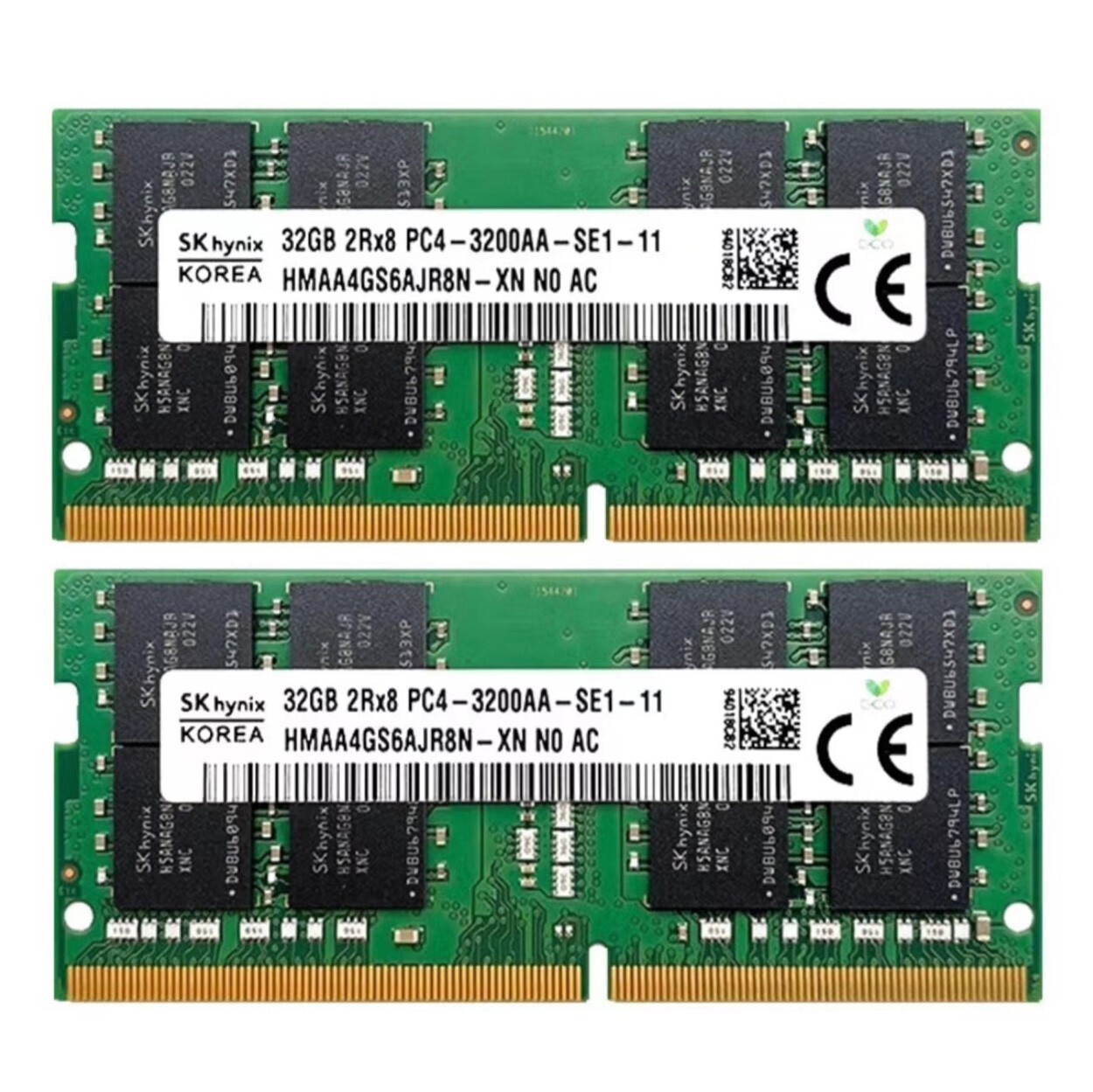 Hynix 64GB 2X32GB DDR4 3200MHz PC4-25600 Laptop SODIMM Memory Ram HMAA4GS6AJR8N