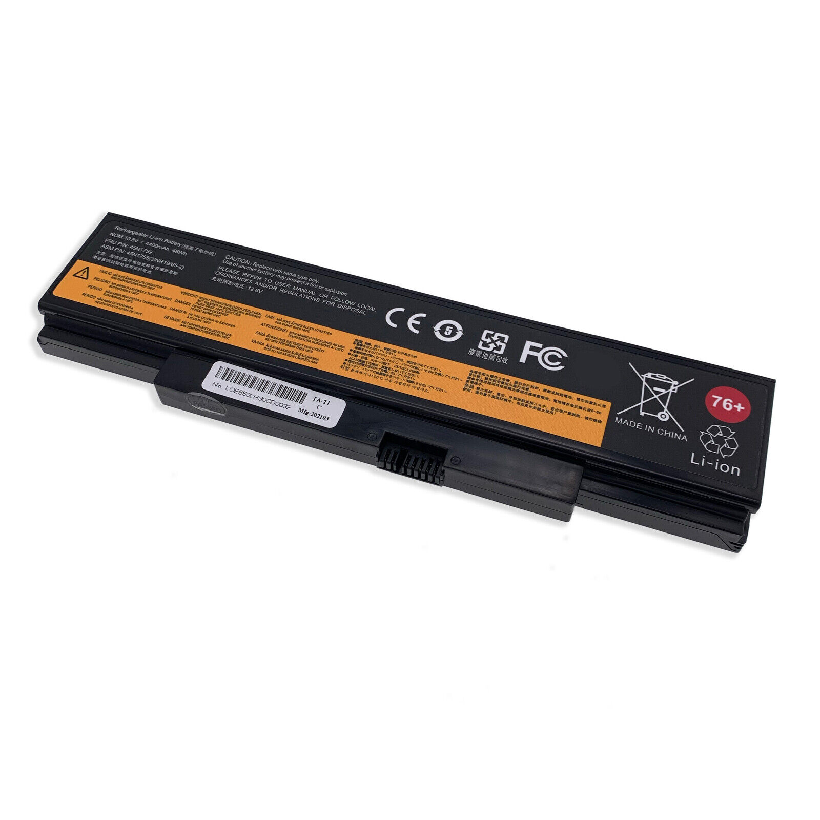 Battery For Lenovo ThinkPad 45N15E9, 45N1758, 45N1759, 45N1760, 45N1761, 45N1762