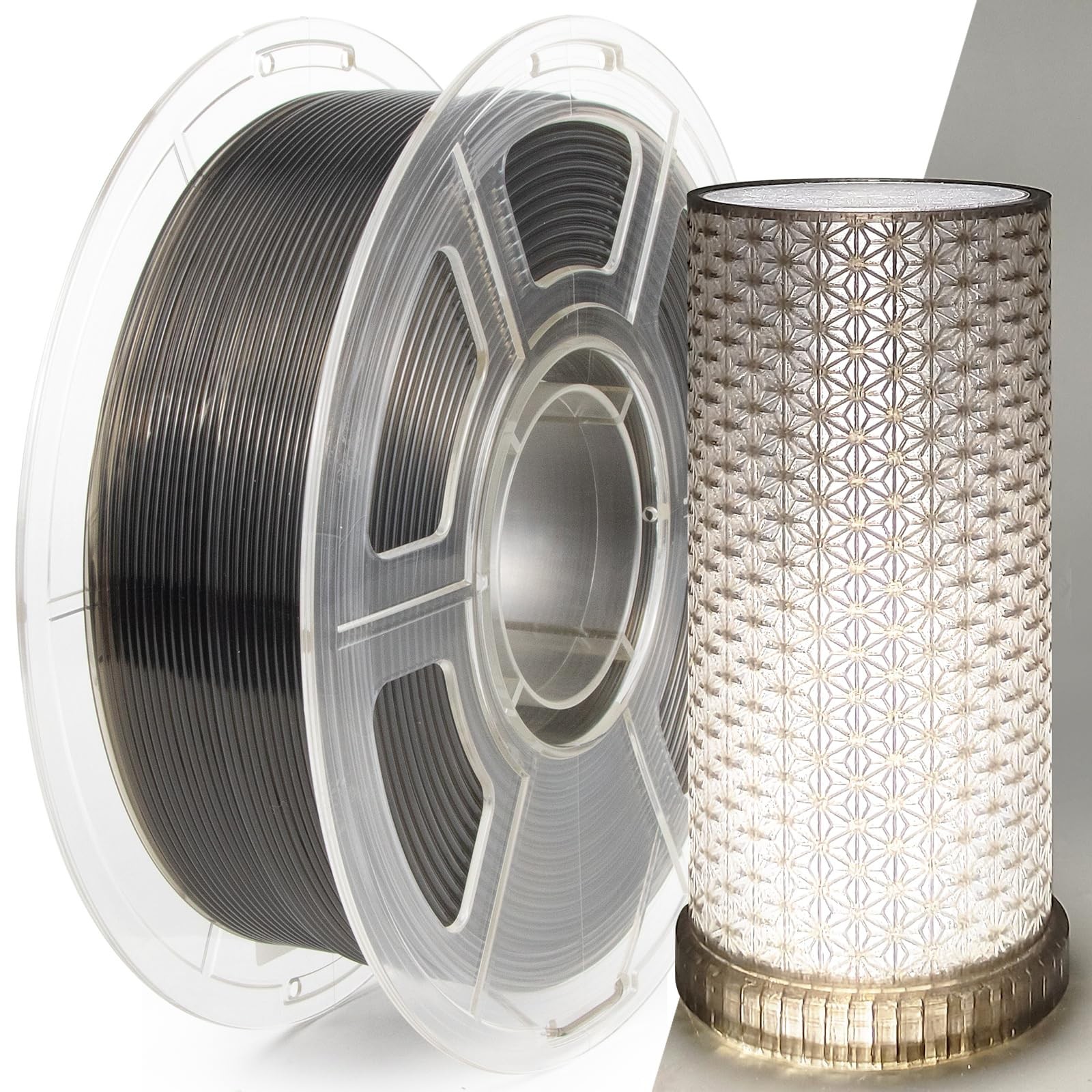 IEMAI 3D Printer Filament 1.75mm Transparent Smoke Gray 1kg