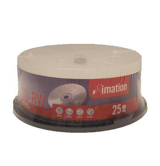 Imation CD-RW 700MB 80 Min 25 Pack Spindle Blank Discs Sealed Vintage