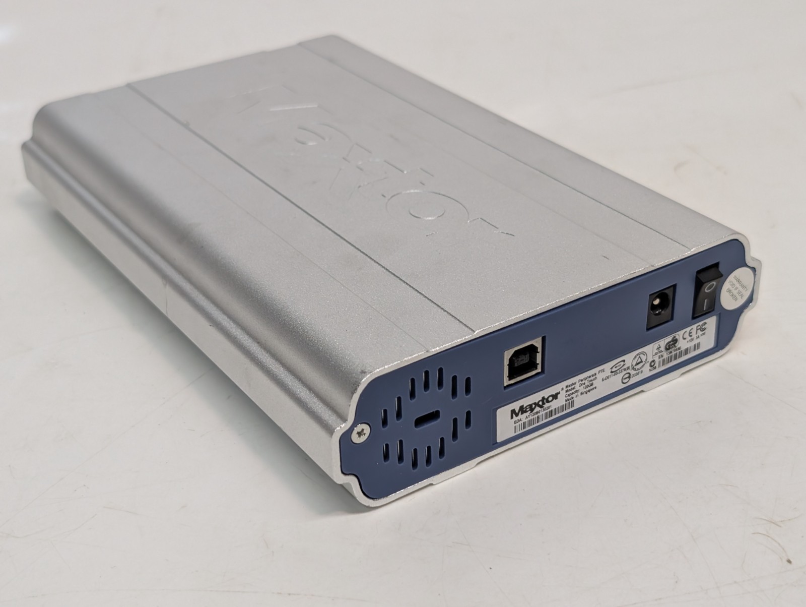 Maxtor Peripherals PTE One Touch 120GB Brushed Silver External Hard Drive