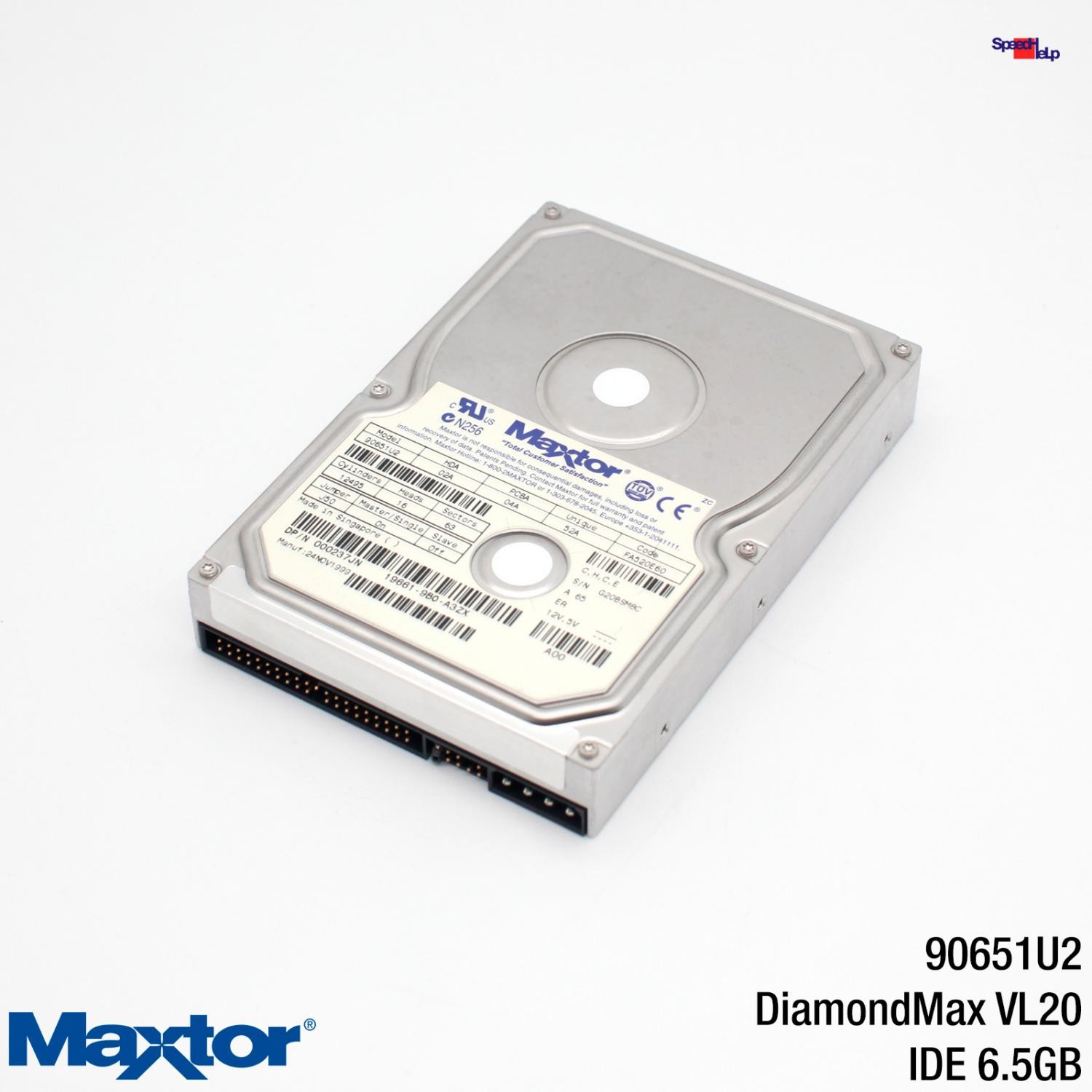 Ide Ata Hdd Maxtor Diamond Max Vl 20 90651U2 6.5Gb 6500Mb Hard Disk