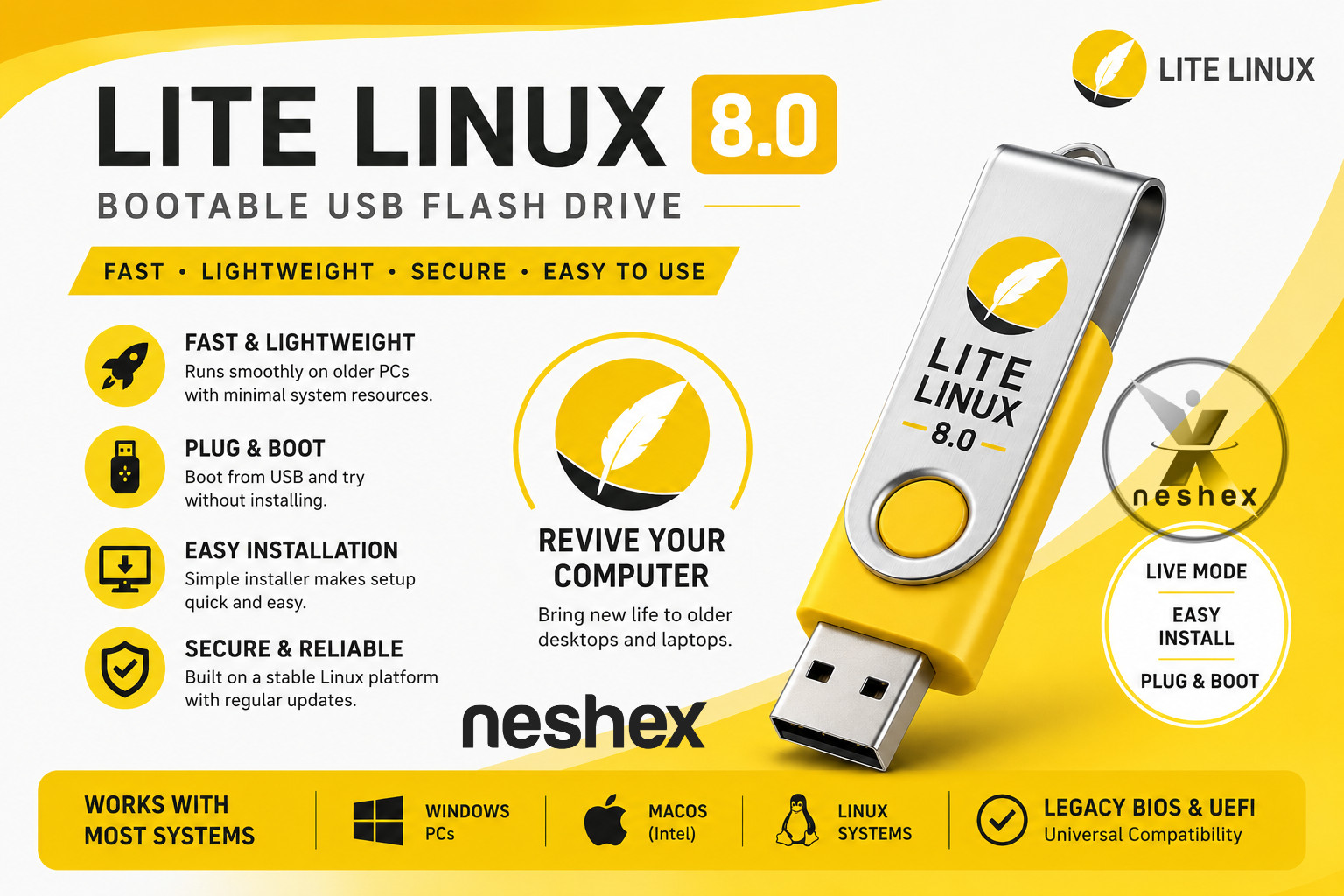 Linux Lite 8.0 Bootable USB Flash Drive